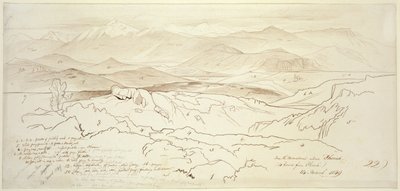 View from the Mountains above Phonia by Edward Lear